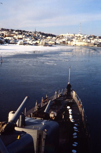 Einlaufen nach Arendal/Norwegen